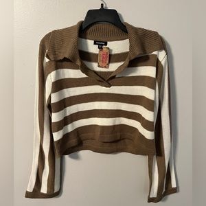 Mittoshop Cropped Striped Sweater